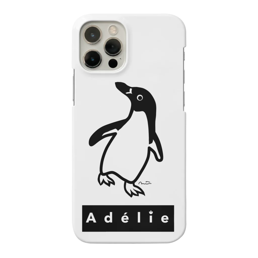 みみはんこ/消しゴムはんこのAdélie Penguin (+logo B) Smartphone Case