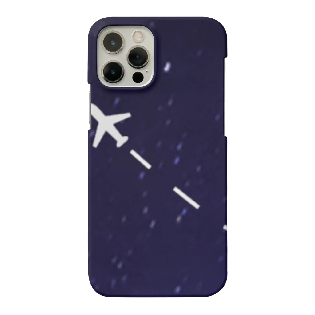 Teatime ティータイムのjet stream GALAXY 夜の飛行機星空 スマホケース