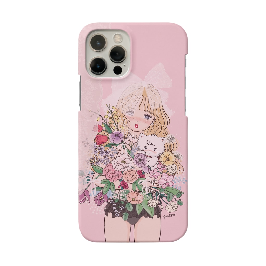 女の子へ花束を Mikko Mikkoillustrations のスマホケース Iphoneケース 通販 Suzuri スズリ