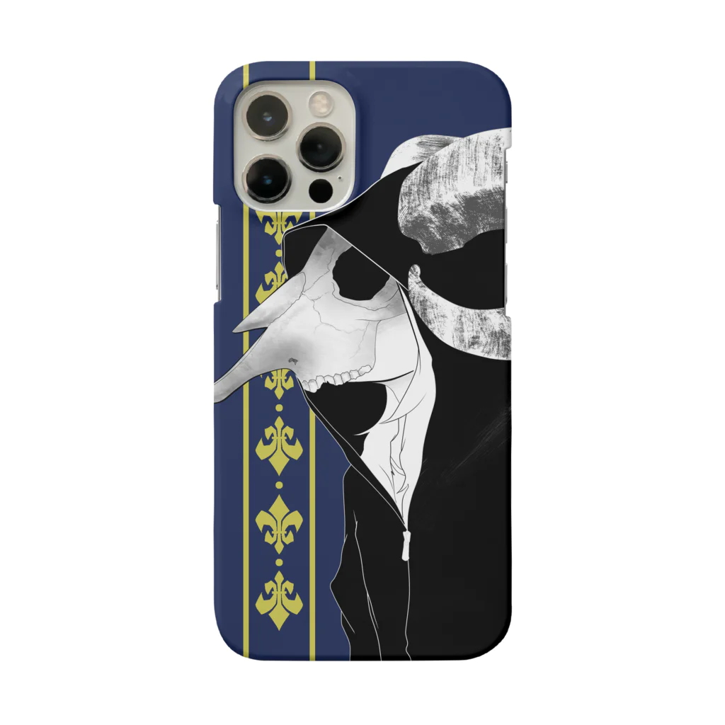 merino　Boxのskull mask(黄) Smartphone Case