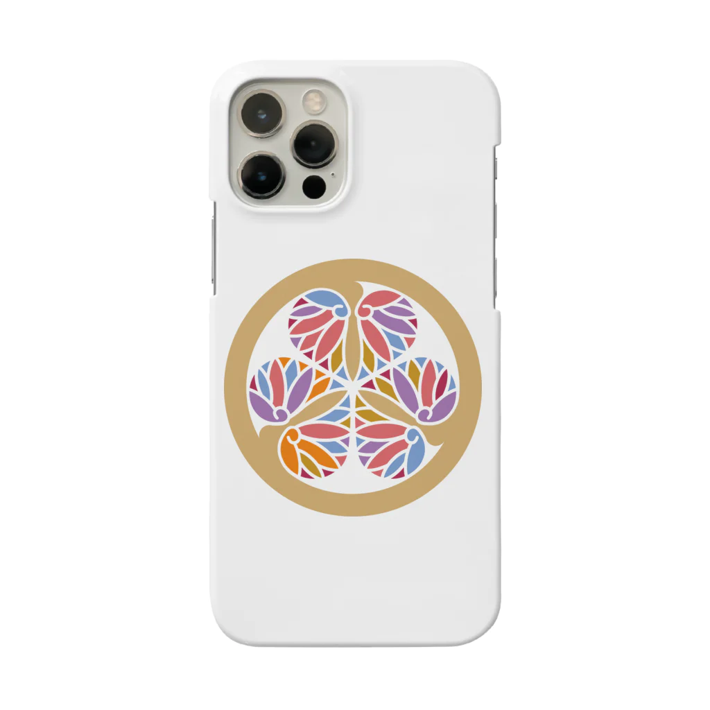 色重ね家紋／colorful_kamonの［色重ね家紋］三つ葉葵 Smartphone Case