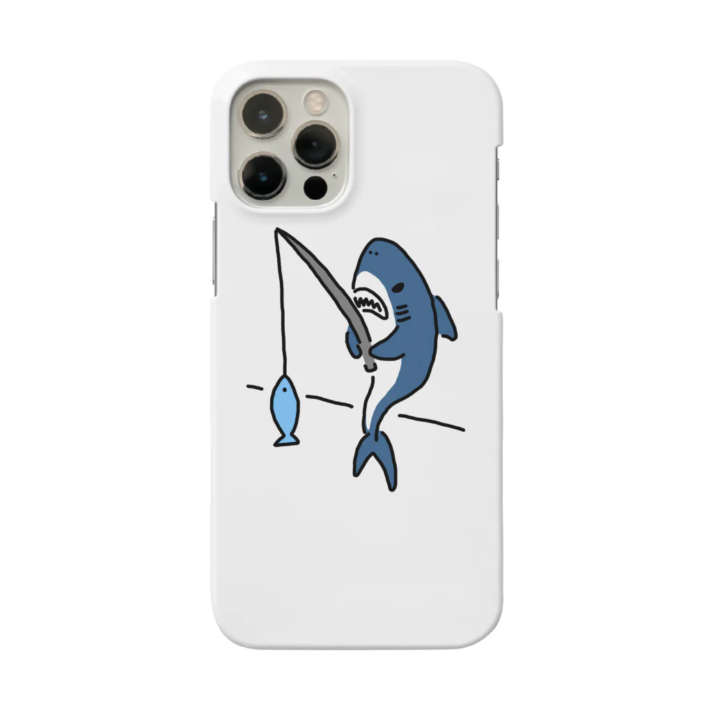 サメ わりとおもいの釣りをするサメ Smartphone Case