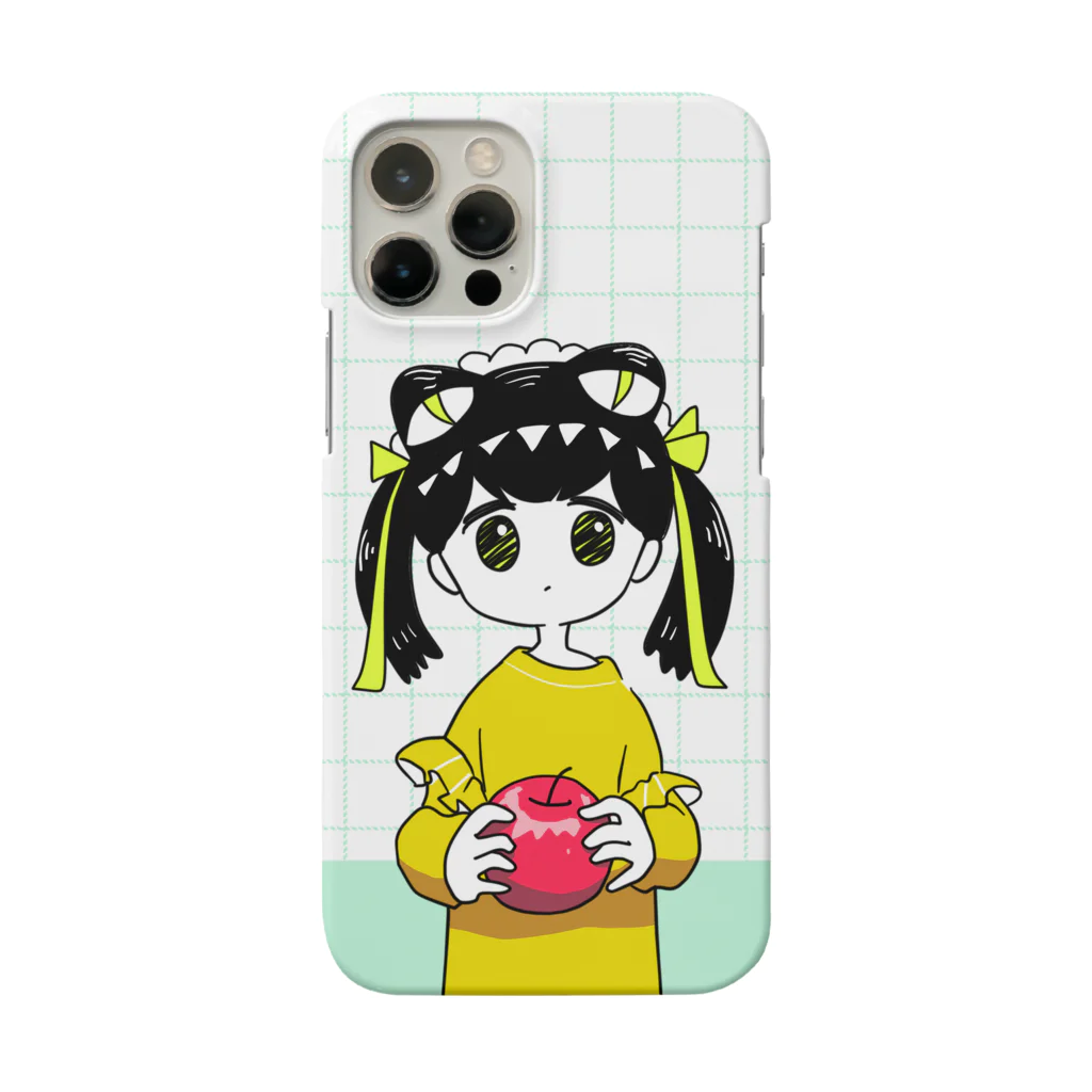 えもこ🎨 Emoco Ch.のリンゴを持った女の子 スマホケース