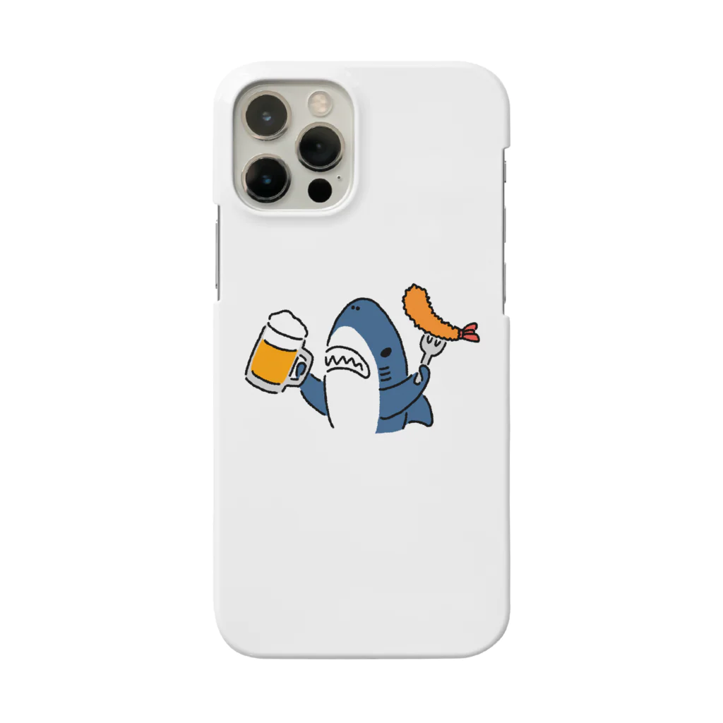 サメ わりとおもいのビールとエビフライとサメ　色付き文字無しVer. Smartphone Case