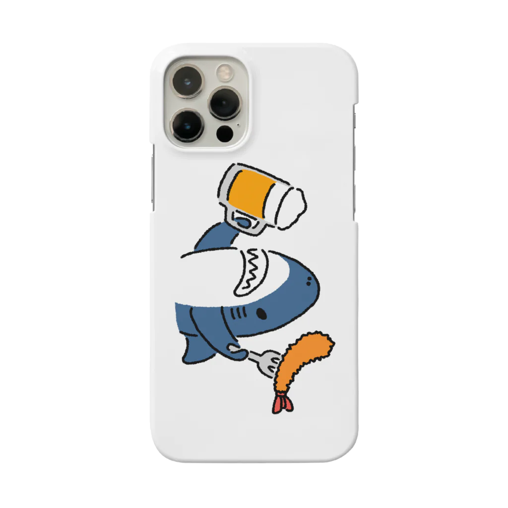 サメ わりとおもいのビールとエビフライとサメ　色付き文字無し横向きVer. Smartphone Case