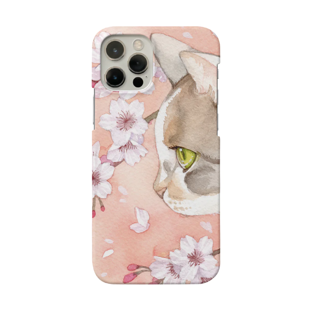 Miaws Shopの桜と三毛猫 Smartphone Case