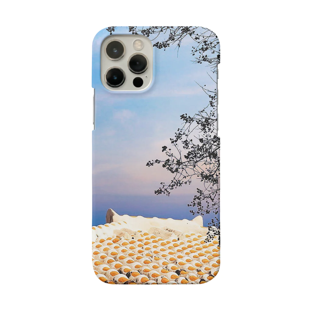 mizuphoto galleryの夕焼けと赤瓦屋根 Smartphone Case