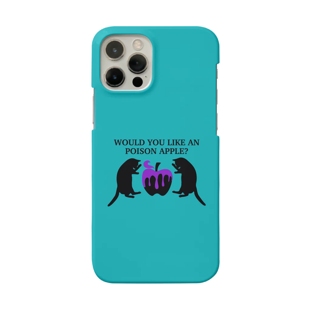 保護猫支援ショップ・パール女将のお宿の毒リンゴはいかが？　黒猫 Smartphone Case