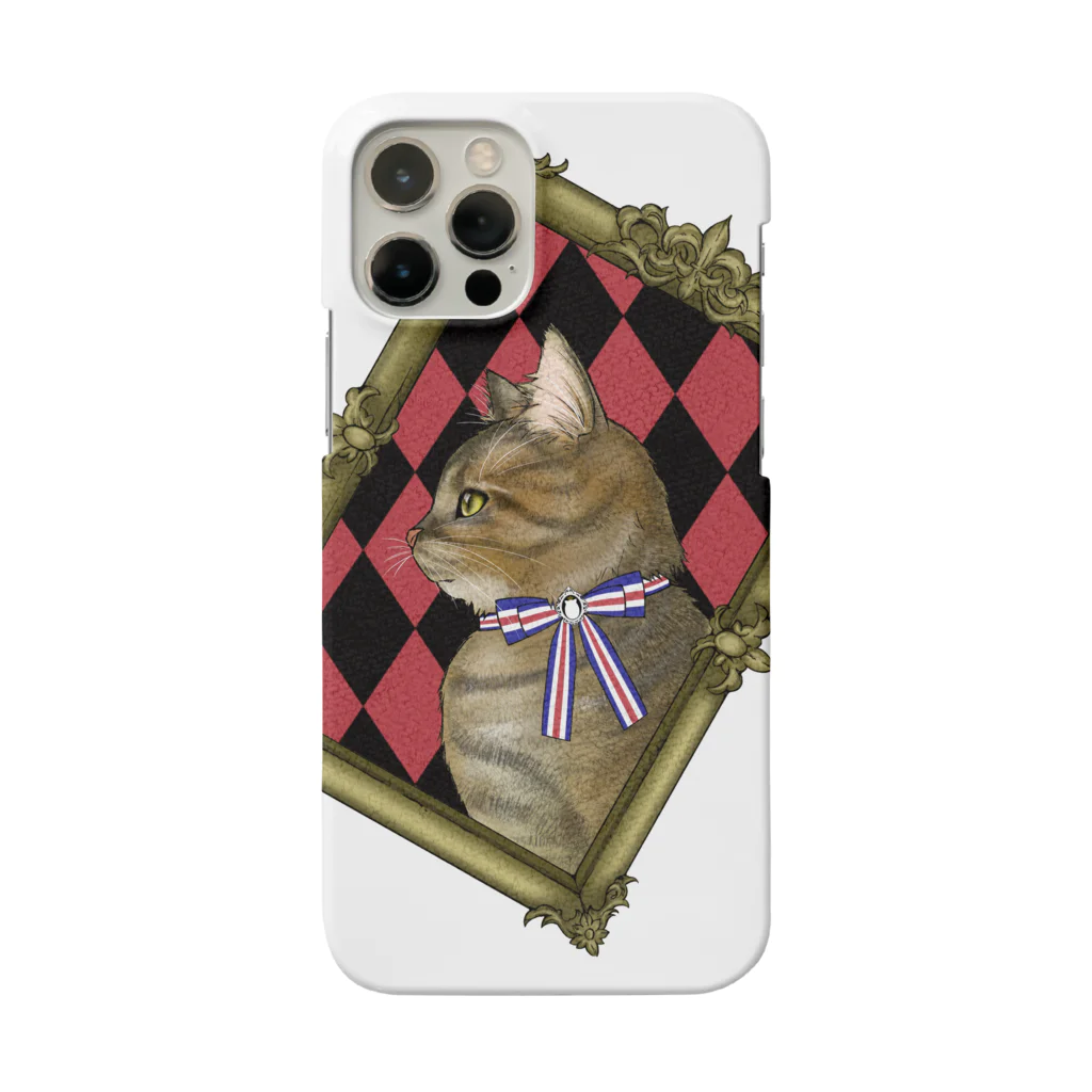 CLOSHの額縁の中の猫【赤と黒】 Smartphone Case