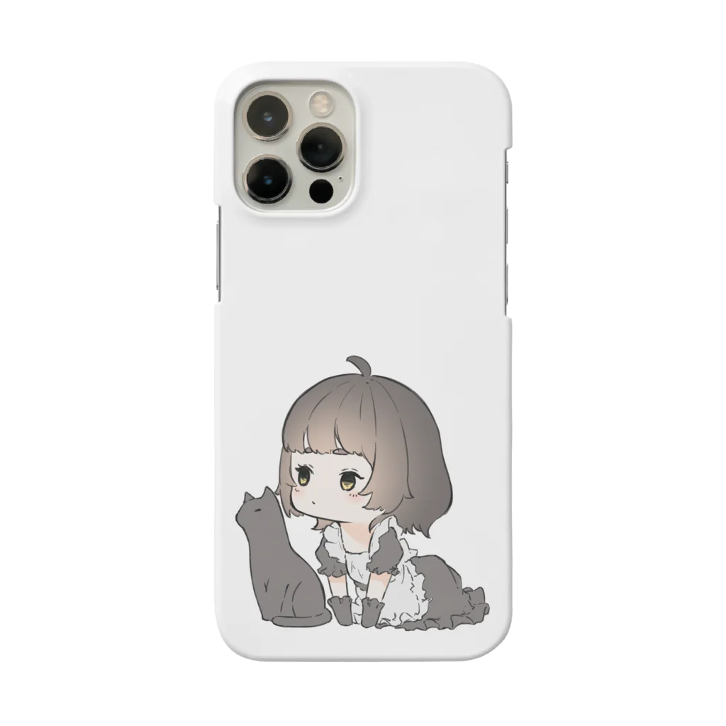 メイドさんと動物たちのメイドさんと黒猫 Smartphone Case