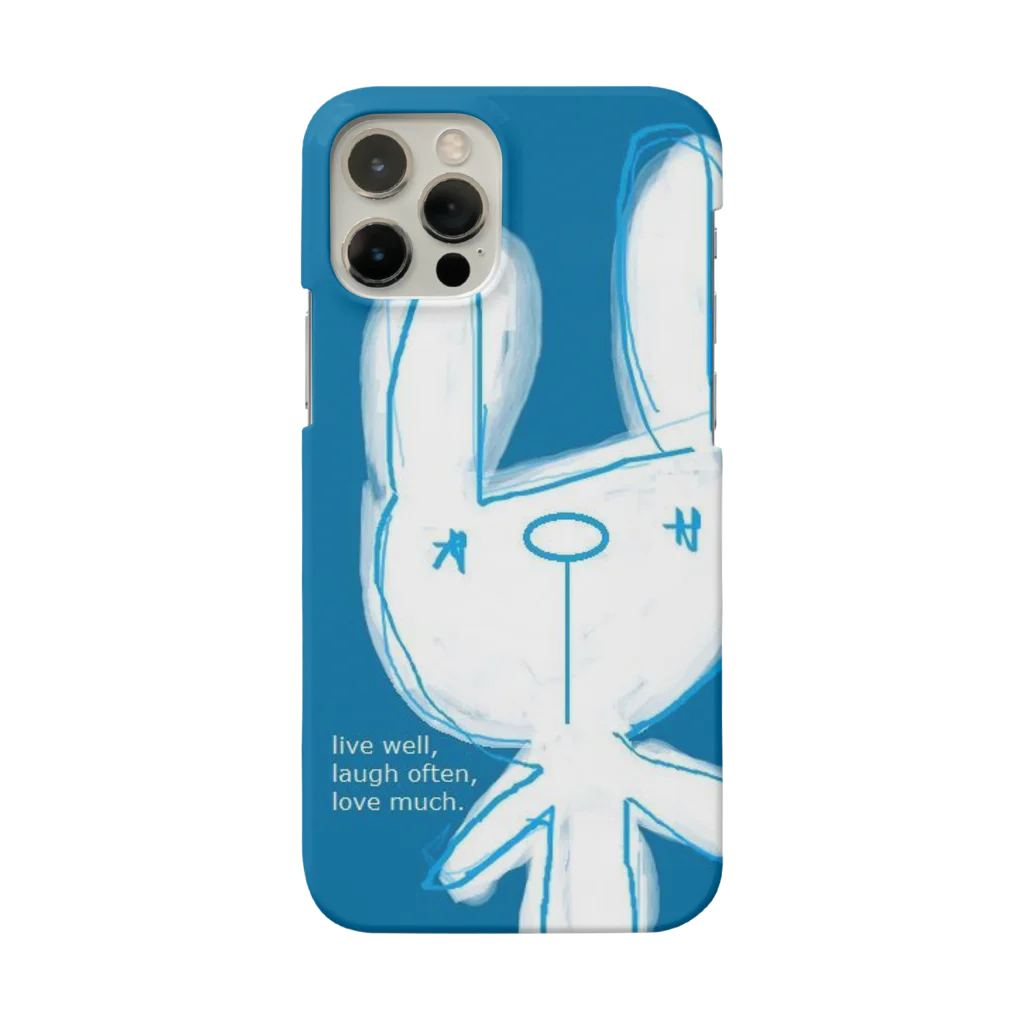sa777-1のうさぎ（live well, laugh often, love much.） Smartphone Case