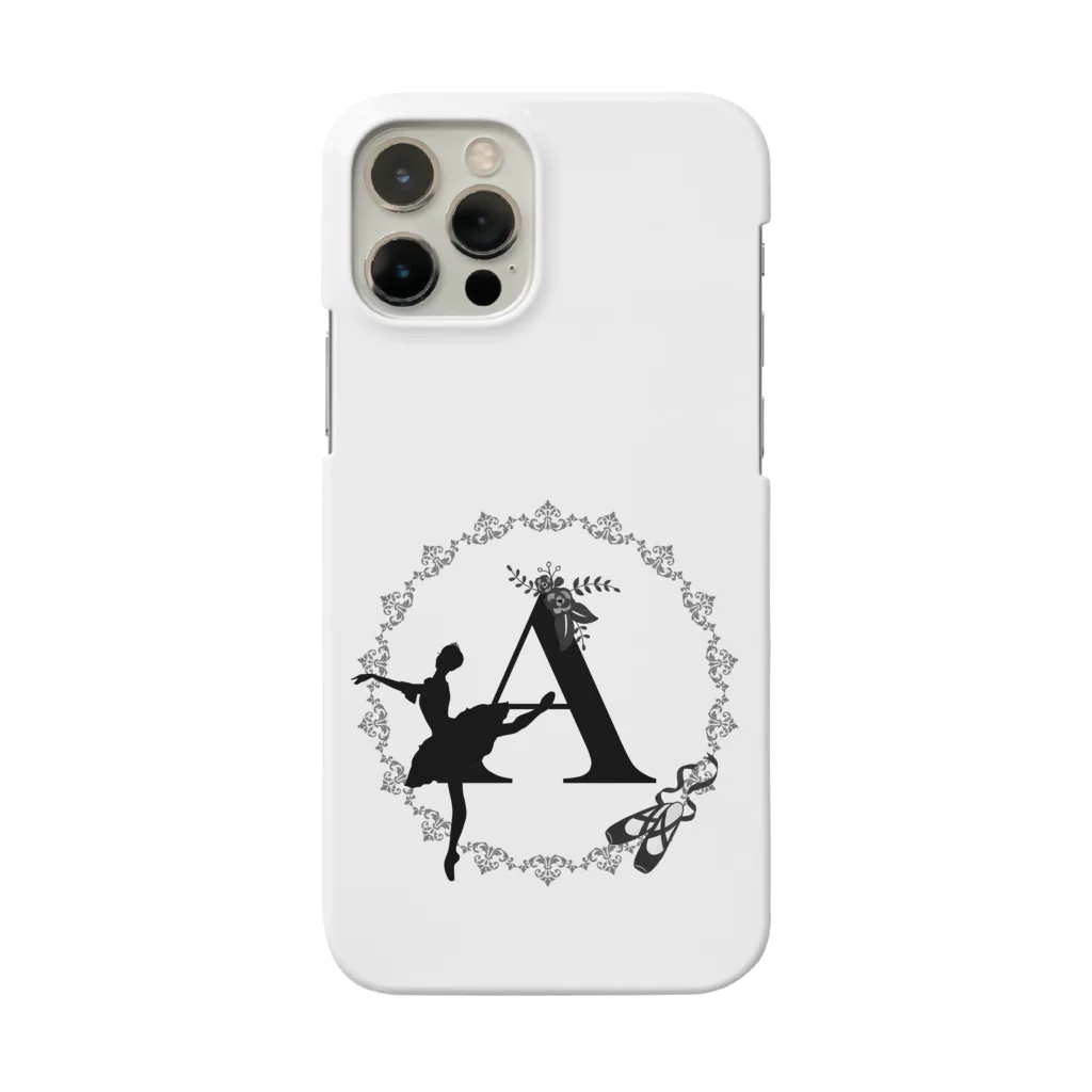 バレエシルエット ballet*pointe_pon*のバレエシルエット◆A-1/モノクロ◆ Smartphone Case