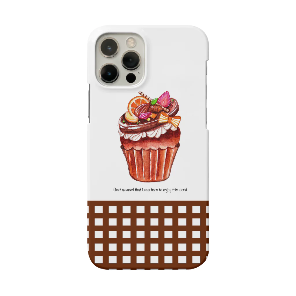 花とsoleilの【cute！】チョコカップケーキのスマホケース Smartphone Case