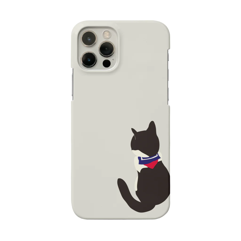 TMK_shopの猫とセーラー服(右端) スマホケース