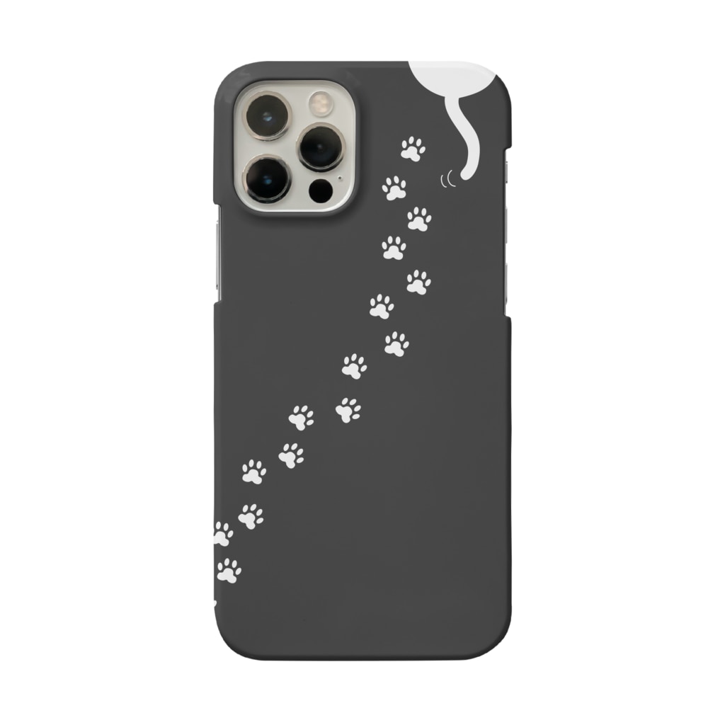 Life Design Factory PINCEの白猫あしあと for iPhone Smartphone Case