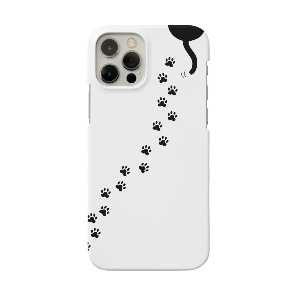 Life Design Factory PINCEの黒猫あしあと for iPhone スマホケース