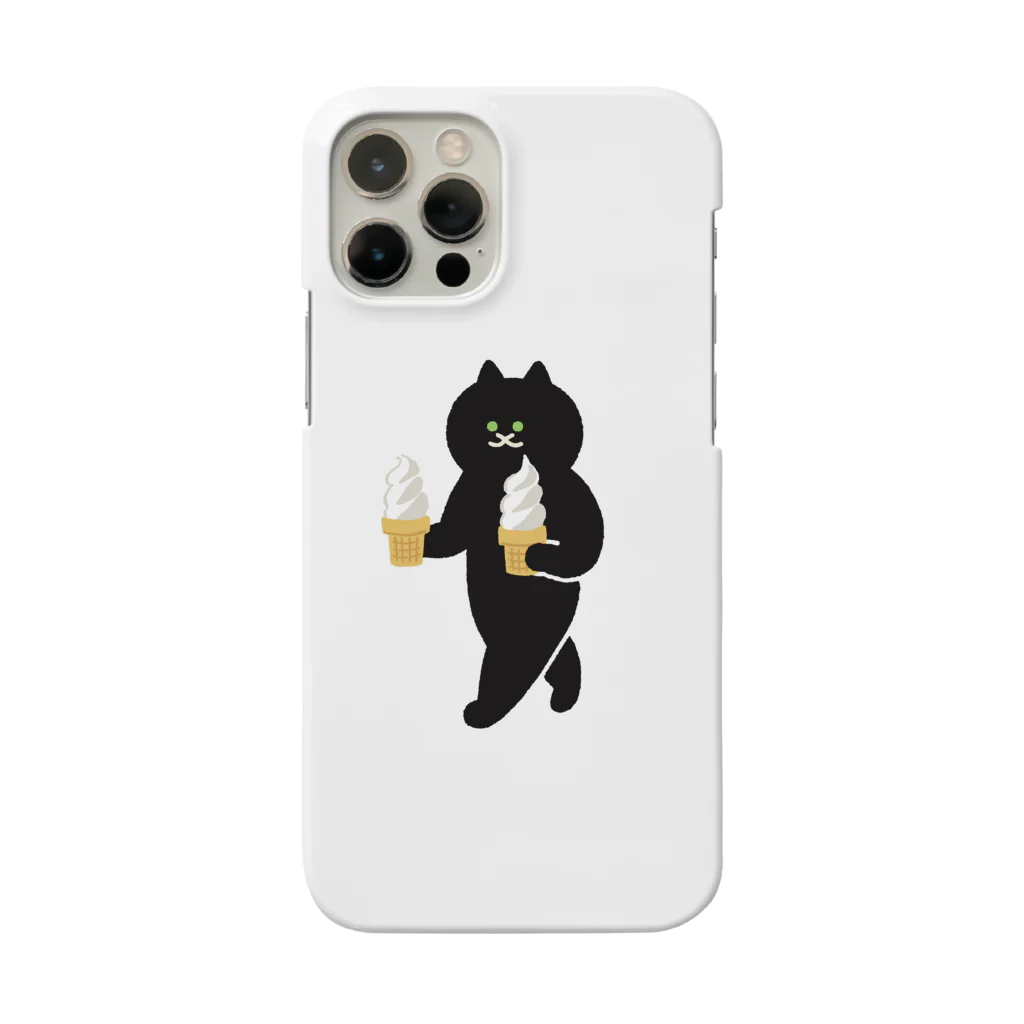 SUIMINグッズのお店のソフトクリームを急ぎめに運ぶねこ Smartphone Case