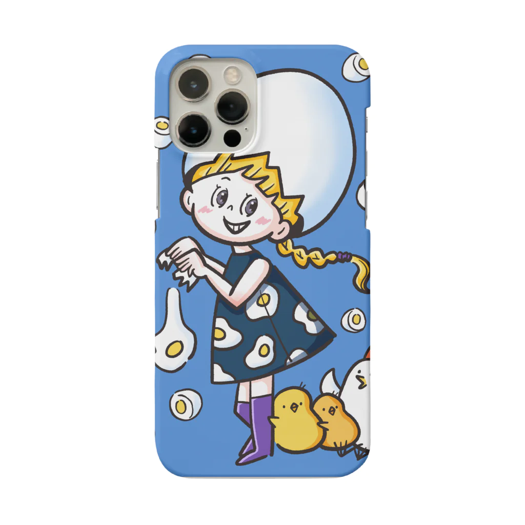 mincruのたまご好きガール_blue Smartphone Case