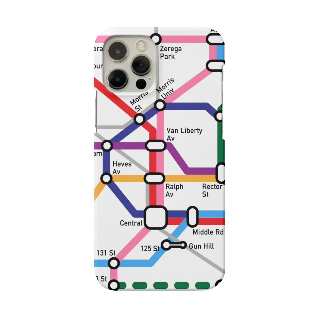 柴トレ工房の路線図（Metro風） スマホケース