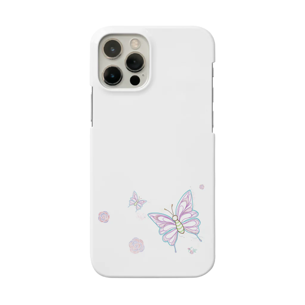 ひなたぼっこの蝶とバラ Smartphone Case