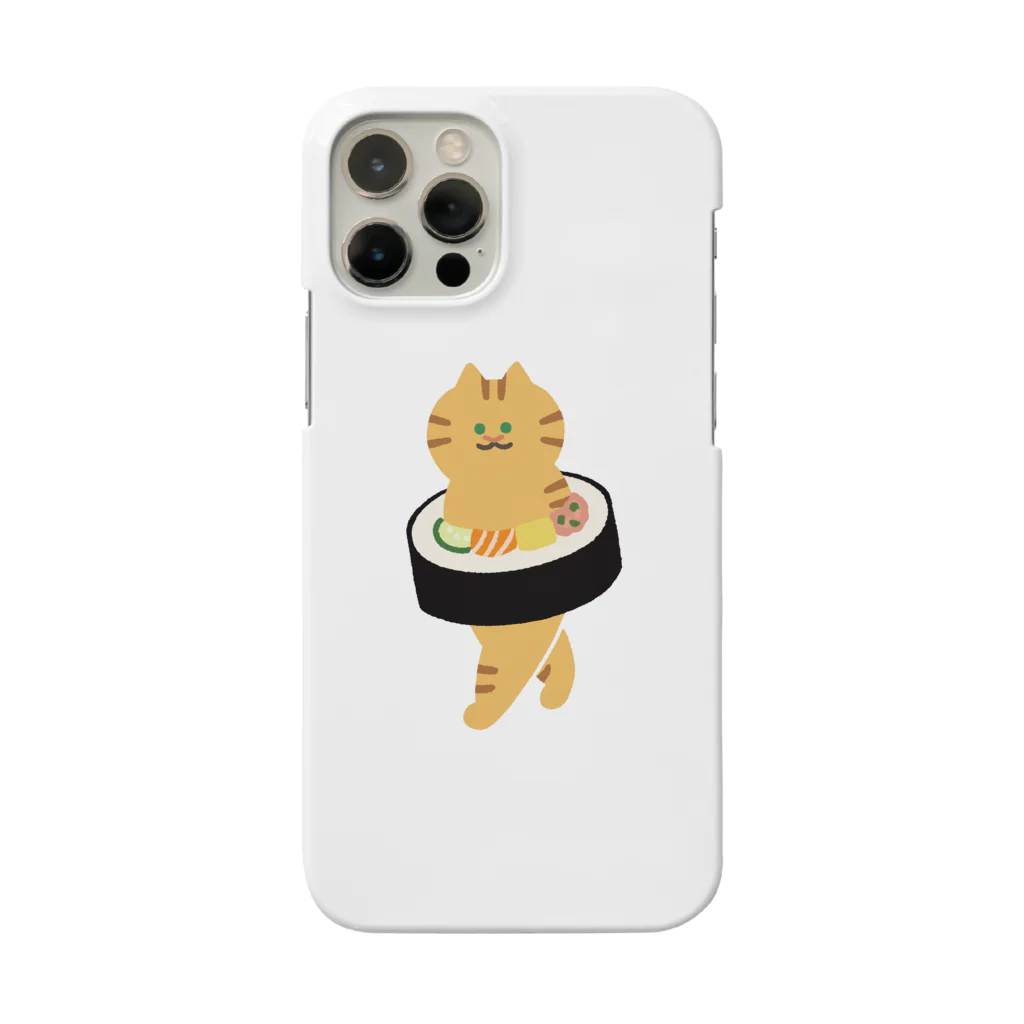 SUIMINグッズのお店の太巻きを自らに巻きつけて運ぶねこ Smartphone Case