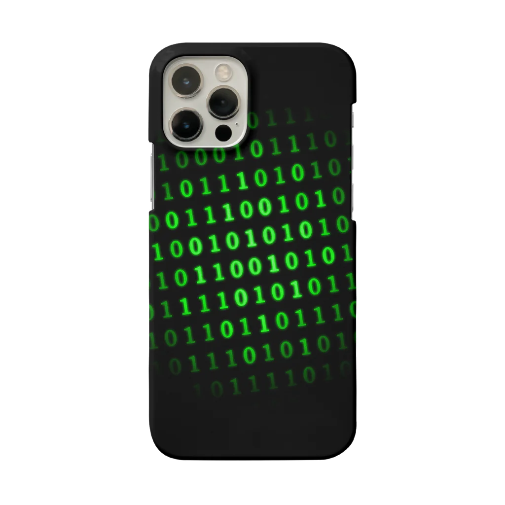 DograveのBinary Number phone case Green スマホケース