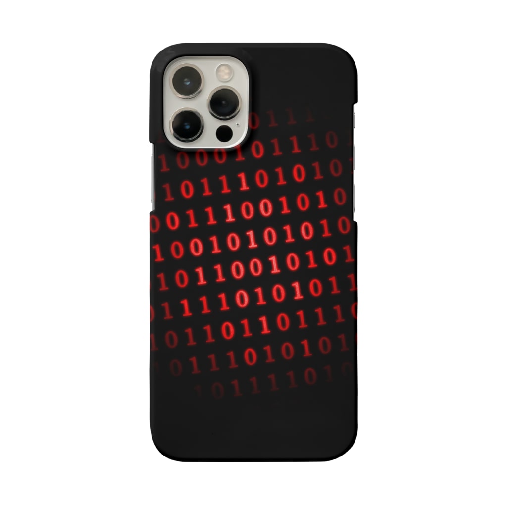 DograveのBinary Number phone case Red Smartphone Case