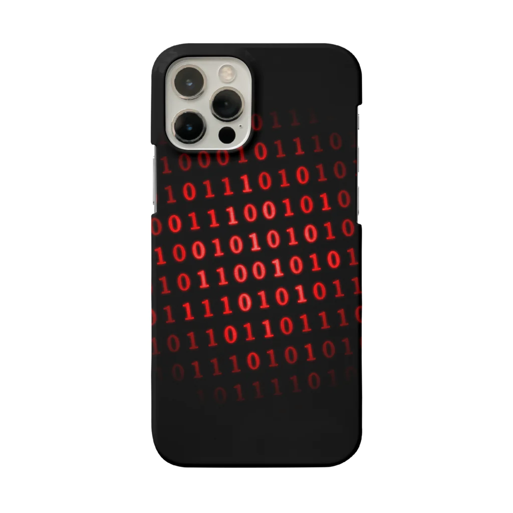 DograveのBinary Number phone case Red スマホケース