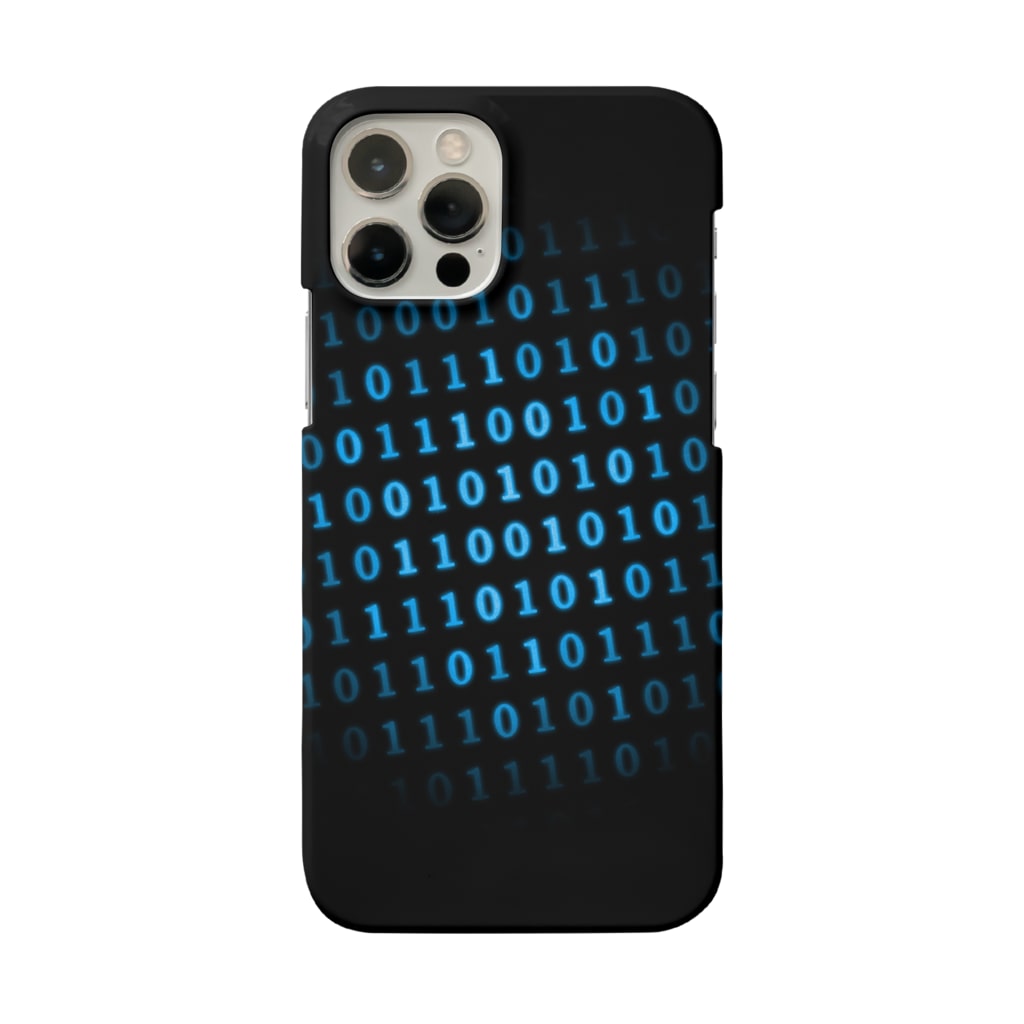 DograveのBinary Number phone case Blue Smartphone Case