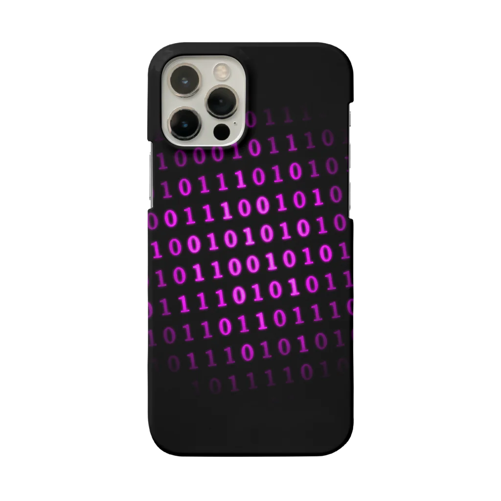 DograveのBinary Number phone case Purple スマホケース