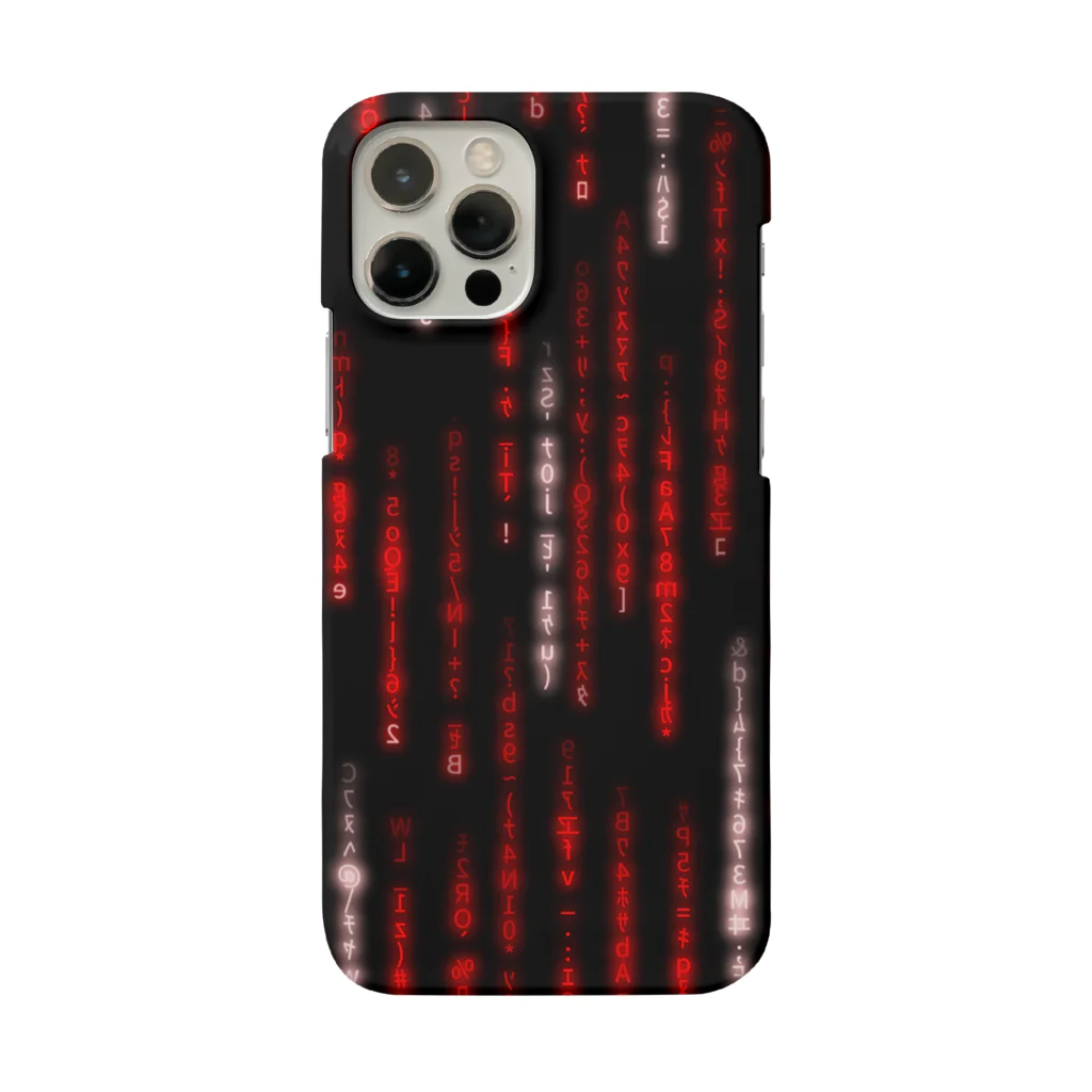 DograveのDigital Rain phone case Red ver.1.1.0 Smartphone Case