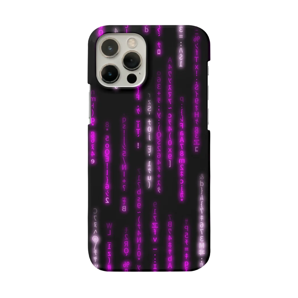 DograveのDigital Rain phone case Purple ver.1.1.0 スマホケース