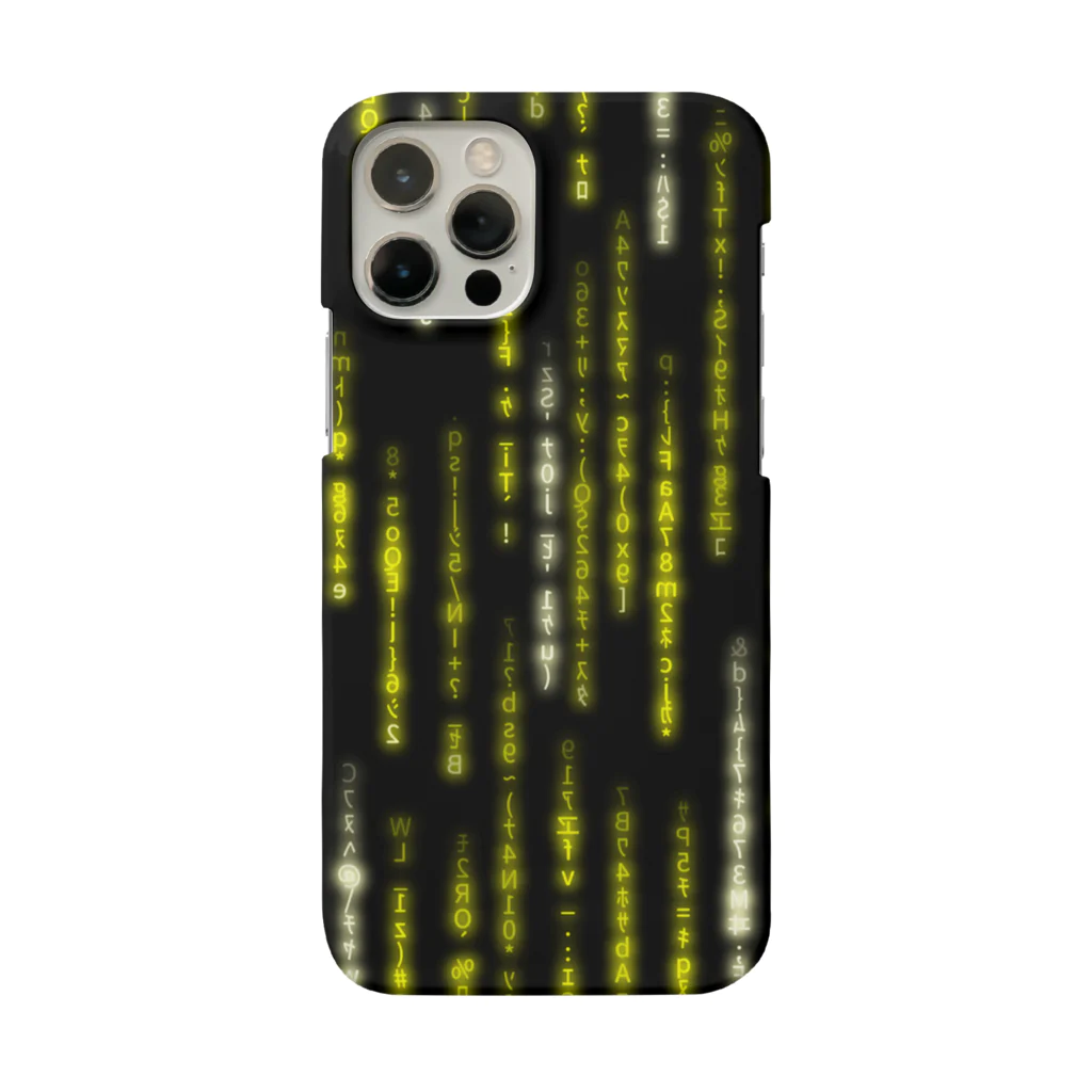 DograveのDigital Rain phone case Yellow ver.1.1.0 Smartphone Case