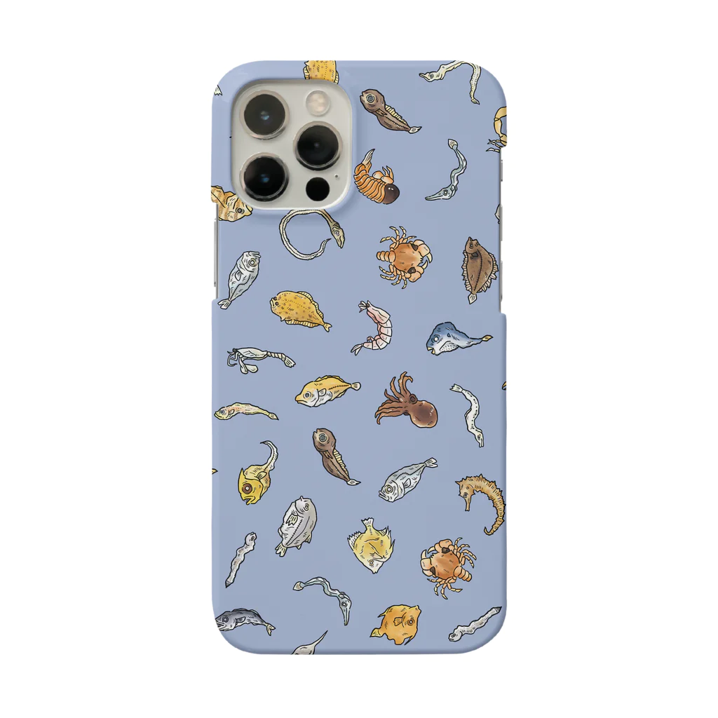 mincruのチリメン図鑑_blue Smartphone Case