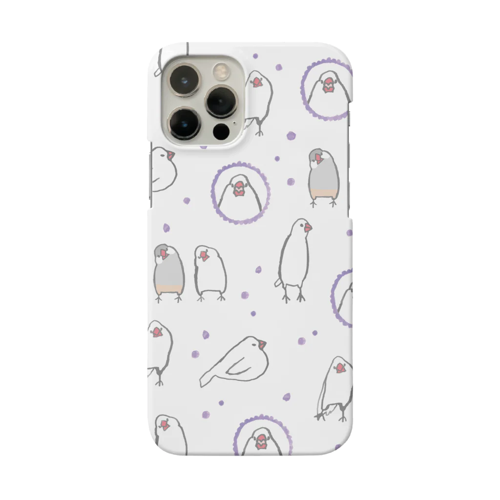 emiの文鳥ちゃん ドットパープル Smartphone Case