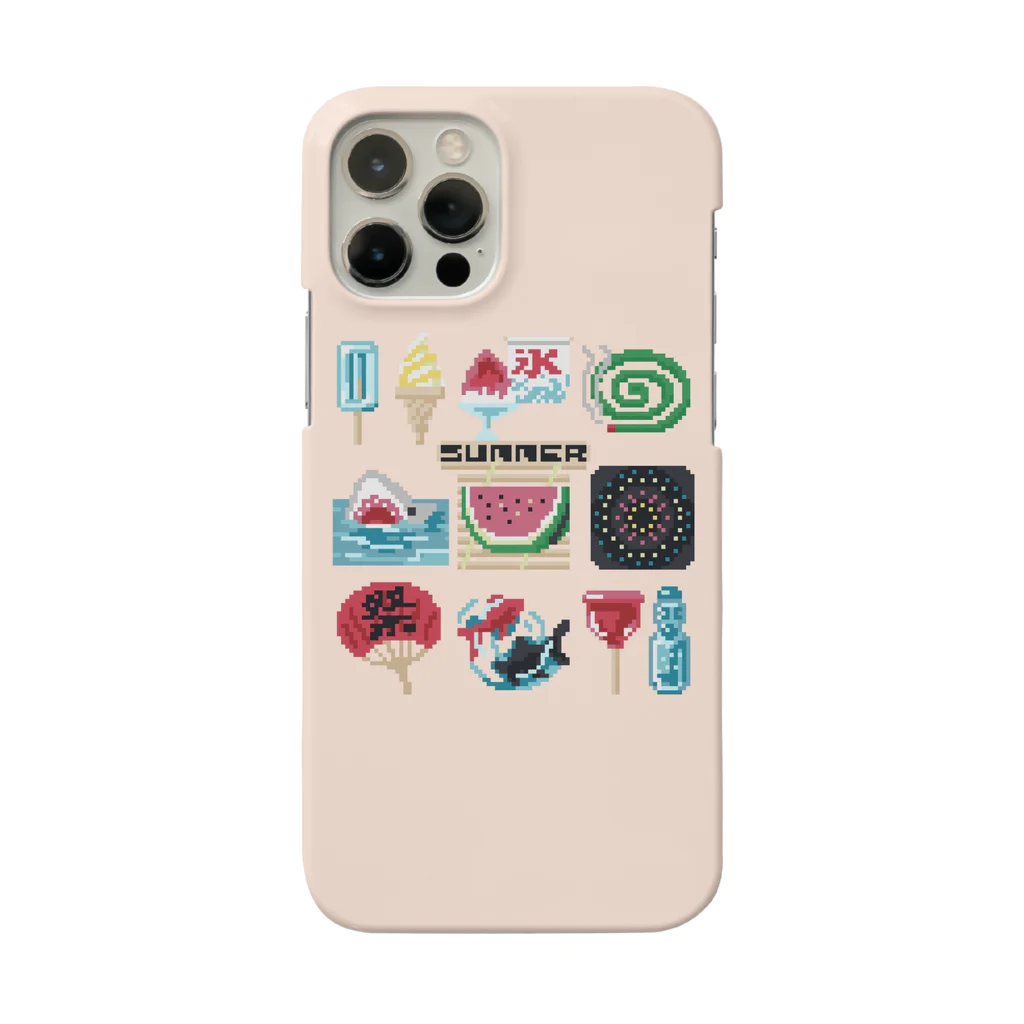 すとろべりーガムFactoryのドットSummer スマホケース (薄いピンク) Smartphone Case