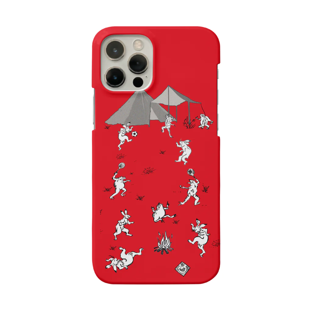 WAMI ARTの野営(キャンプ)背景赤 Smartphone Case