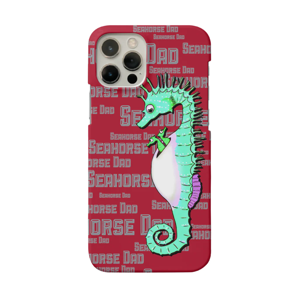 LalaHangeulのSeahorse Dad　グリーン スマホケース