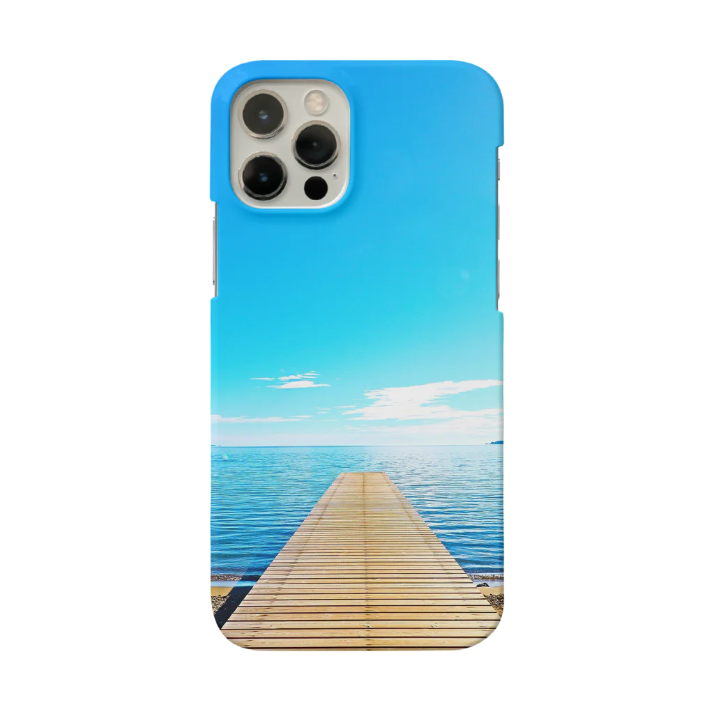 ねこまくらの佐渡島・佐和田海岸の桟橋 Smartphone Case