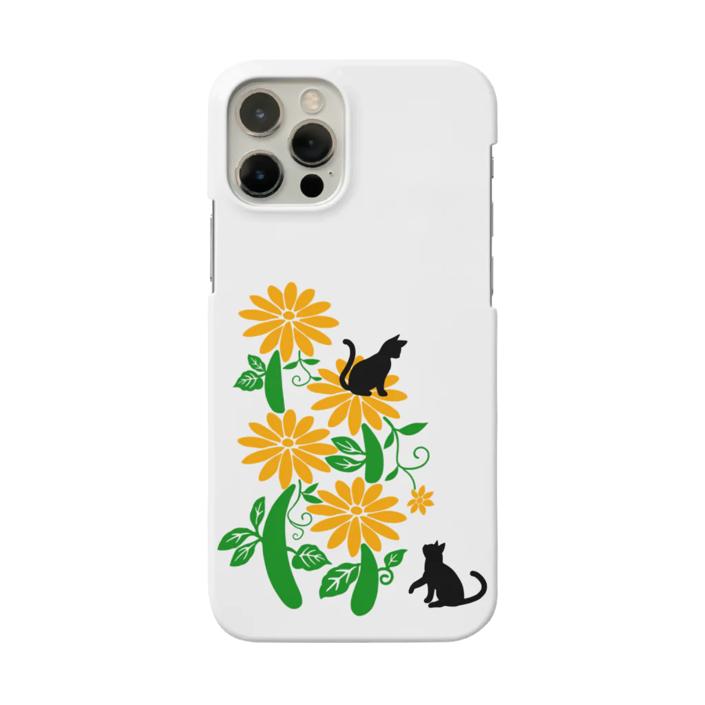 MegSan's free design🌷のフラワーキャットタワーwhite Smartphone Case