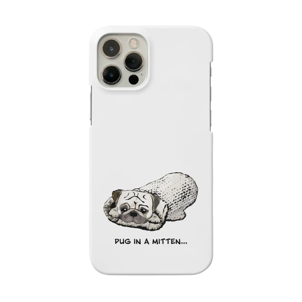 犬グッズの店しえるぶるーのミトンに入ったパグ  Smartphone Case