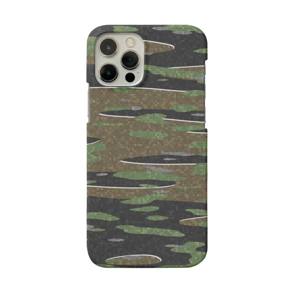 Military Casual LittleJoke のCamoTiger タイガーストライプ風 布風迷彩 サバゲー装備 スマホケース