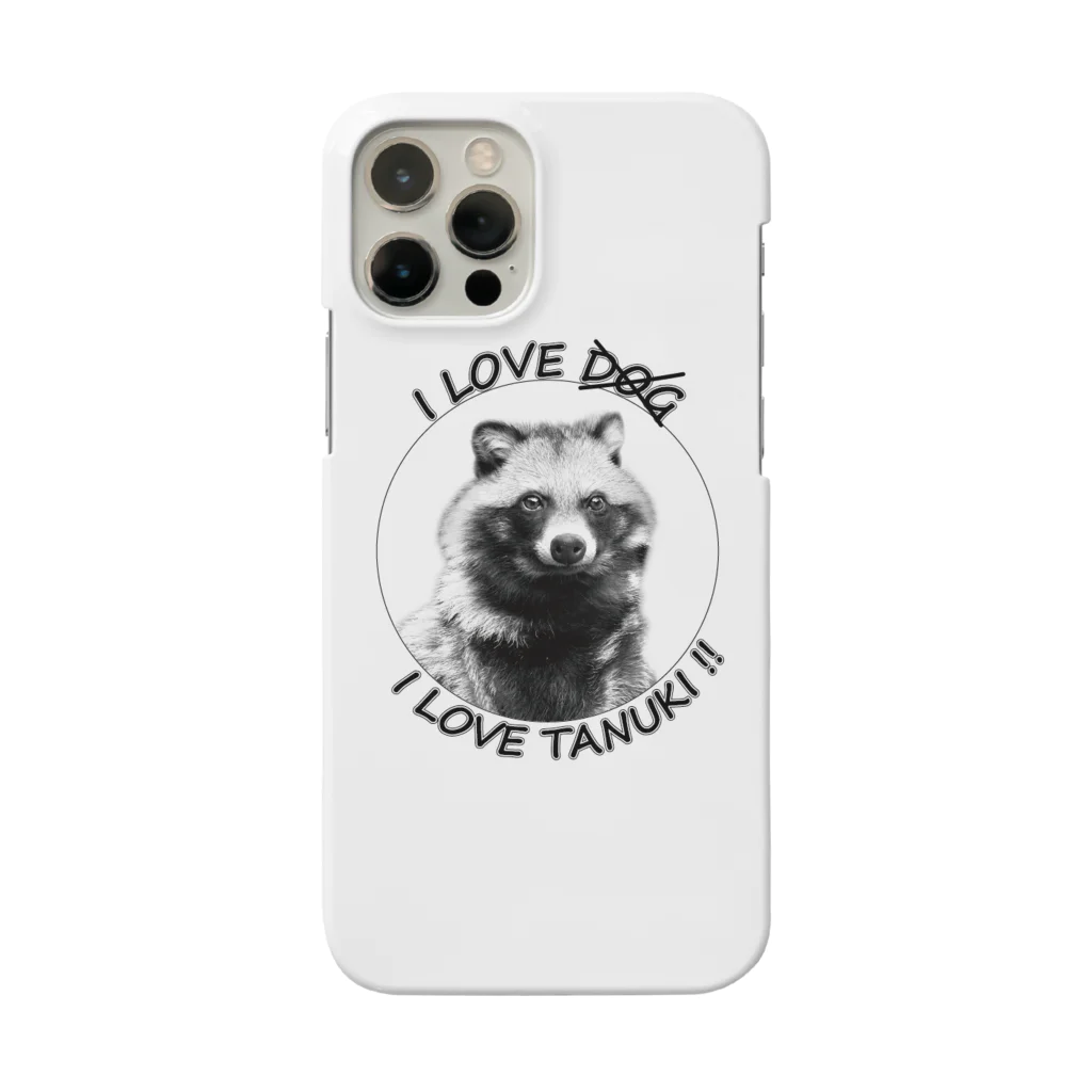 有限会社サイエンスファクトリーのI LOVE TANUKI !! スマホケース