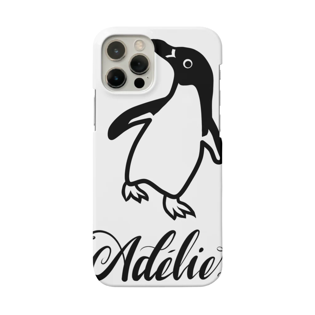 みみはんこ/消しゴムはんこのAdélie Penguin (+logo A) スマホケース