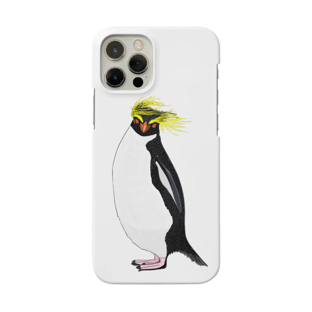 LalaHangeulの　風に吹かれるイワトビペンギンさん(文字無しバージョン Smartphone Case