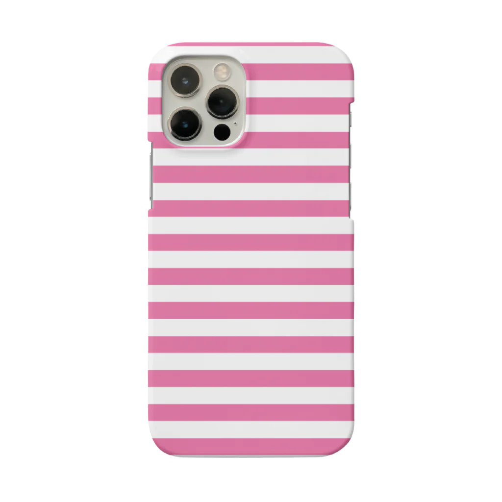 bunguのcandy stripe pink Smartphone Case