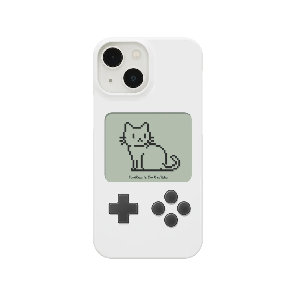 ハナイとトンのドット絵の猫（液晶ボタン付・見返り） Smartphone Case