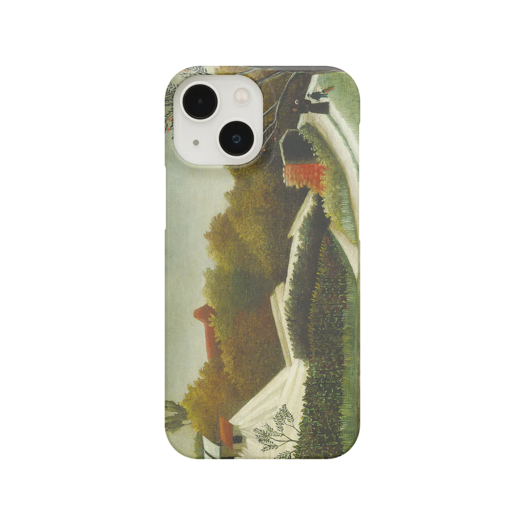 SONOTENI-ARTの029-003　アンリ・ルソー　『パリ郊外の製材所』　スマホケース　表側面印刷　iPhone 13mini/12mini専用デザイン　SC2 iPhone Smartphone Case