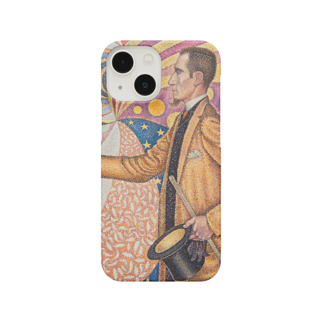 SONOTENI-ARTの025-001　ポール・シニャック　『フェリックス・フェネオンの肖像』　スマホケース　表側面印刷　iPhone 13mini/12mini専用デザイン　SC2 iPhone Smartphone Case