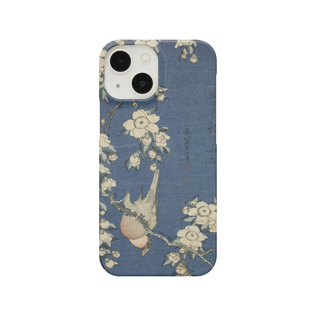 SONOTENI-ARTの003-002　葛飾北斎　『鷽に垂桜』　スマホケース　表側面印刷　iPhone 13mini/12mini専用デザイン　SC2 スマホケース